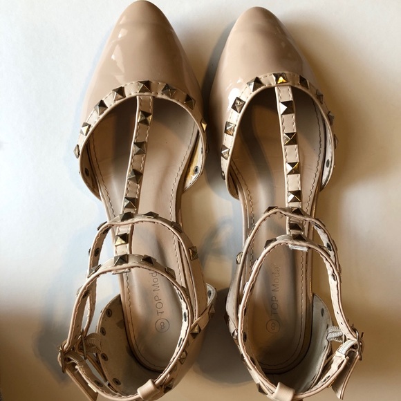 TOP Moda Shoes - Top Moda Studded Pointed Flats